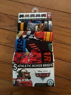 Cars Athletic Boxer Briefs 5pack  Boys Size M (8) NWT